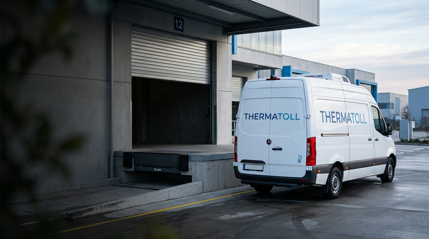 Unbranded refrigerated delivery van supporting cold-chain logistics